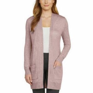 Matty M Women's Light Pink Cardigan Sweater, Size Large